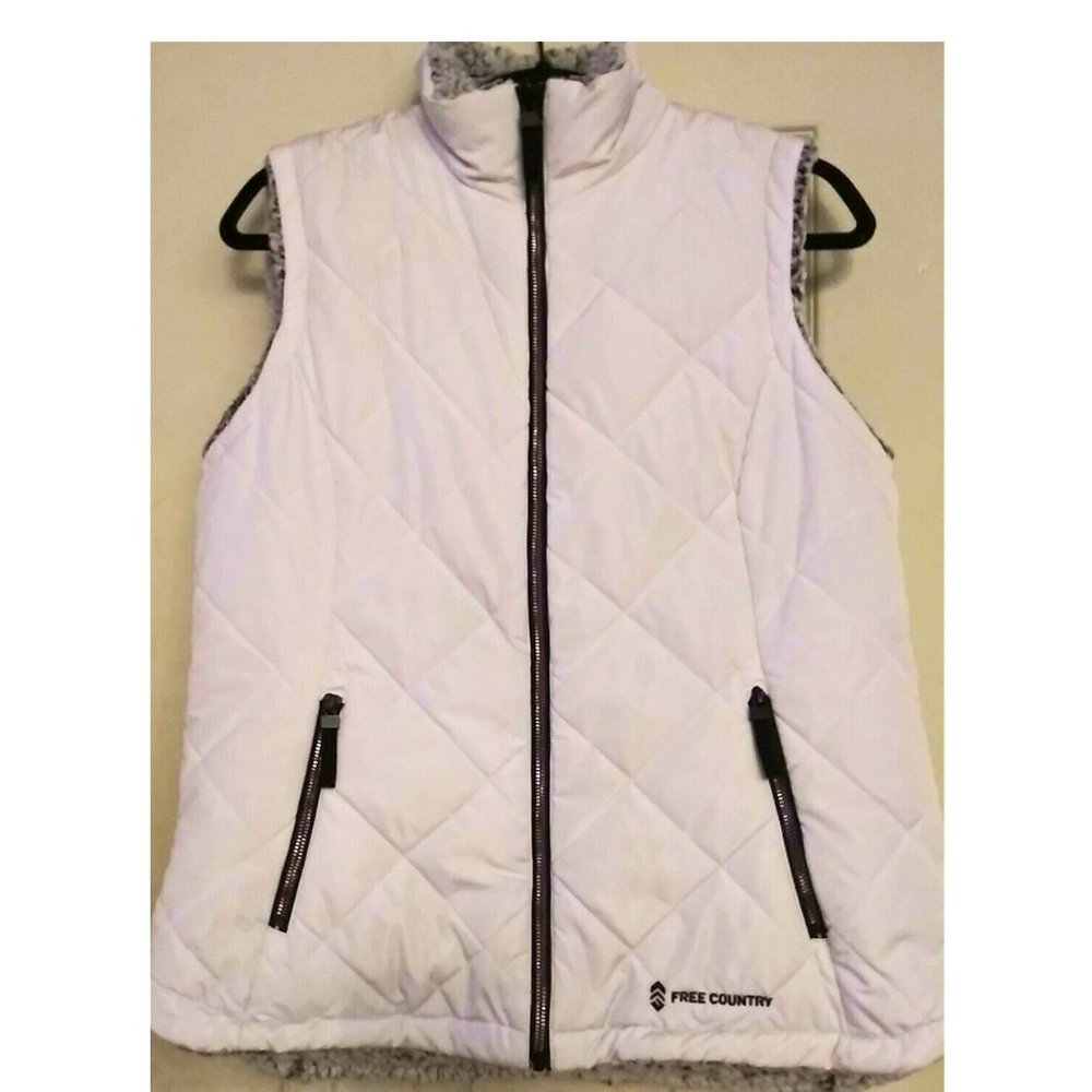 Free Country White Quilted Vest